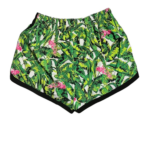 Zelos Tropical Print Tulip Hem Running Athletic Shorts MED - Picture 2 of 10
